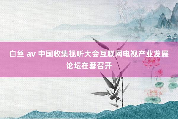 白丝 av 中国收集视听大会互联网电视产业发展论坛在蓉召开
