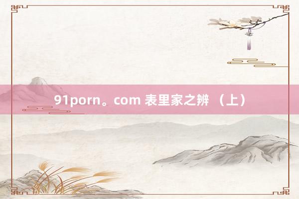 91porn。com 表里家之辨 （上）
